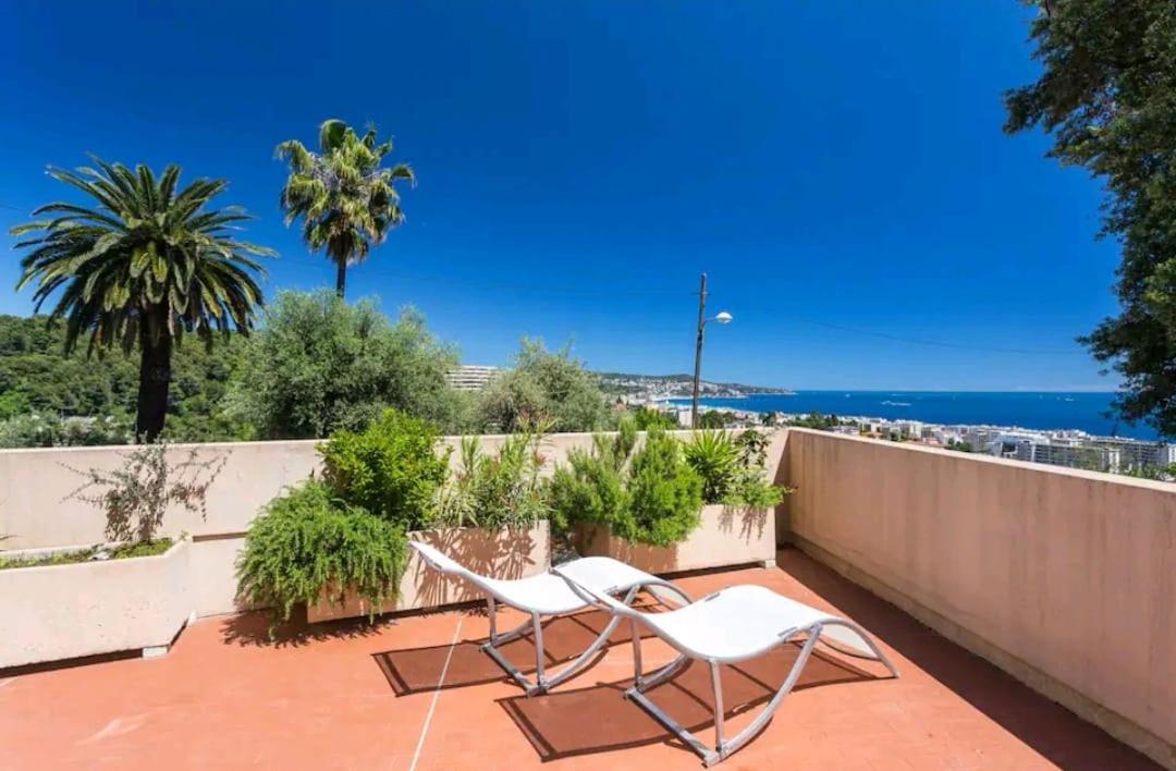 Relaxing Place With Wonderful View...Calme Avec Vue Magnifique Sur La Baie Des Anges, Mais En Campagne A 12 Minutes De La Promenade Des Anglais Nizza Exterior foto